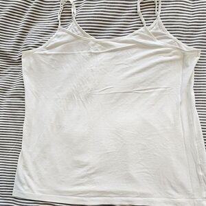 Time and Tru White Fitted Sleeveless Camisole